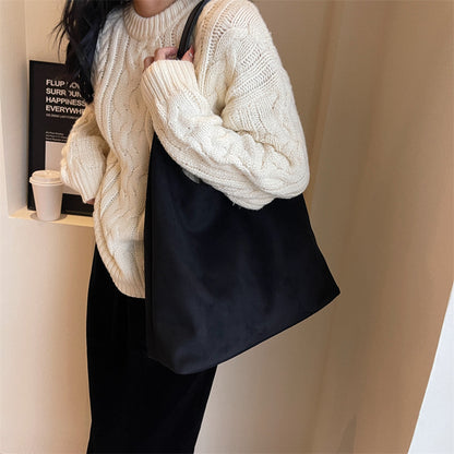 Suede tote bag